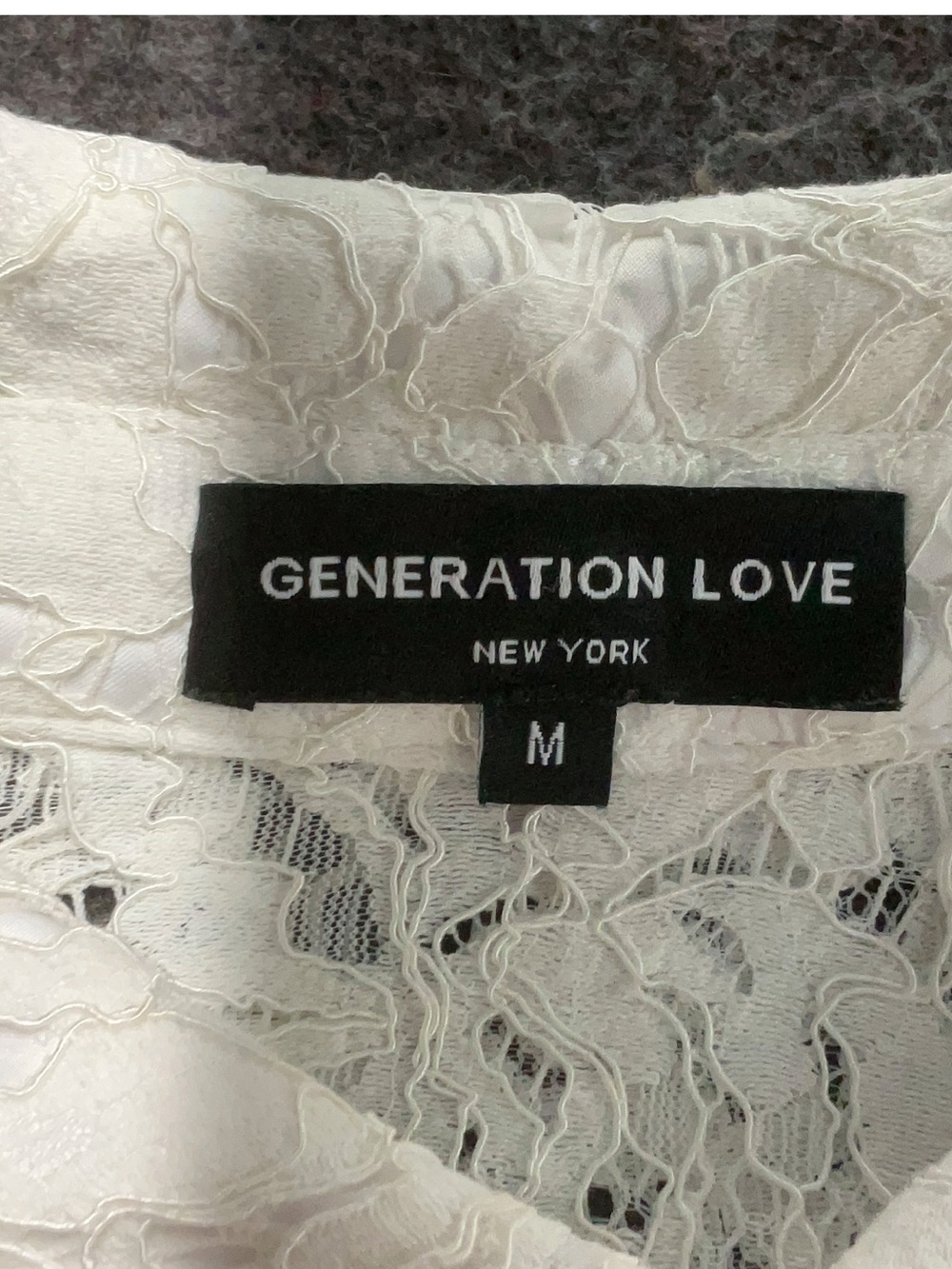 Generation Love Ivory Lace Button-Front Women's Blouse - Picture 5 of 7